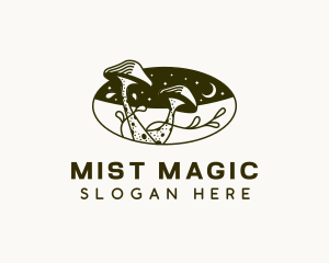 Mushroom Plant Magical logo design