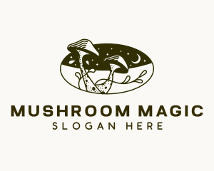 Mushroom Plant Magical logo design