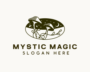 Mushroom Plant Magical logo design