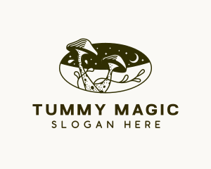 Mushroom Plant Magical logo design