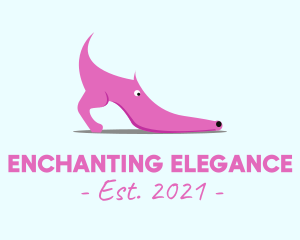 Pink Shoe Dog logo design