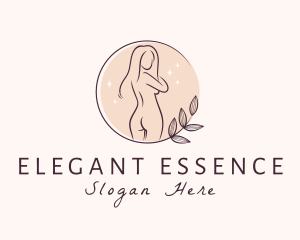 Aesthetic Nude Woman Body logo design