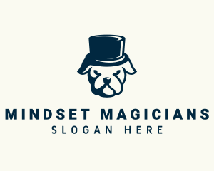 Dog Magician Hat  logo design