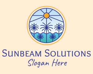  Palm Trees Sun logo