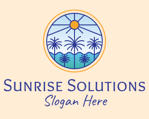  Palm Trees Sun logo