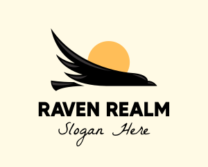 Flying Raven Sunset logo