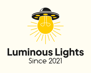 Light Bulb UFO logo design