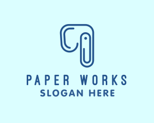 Elephant Paper Clip logo design