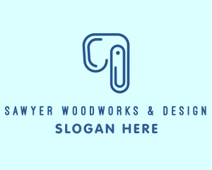 Elephant Paper Clip logo design