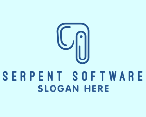 Elephant Paper Clip logo design