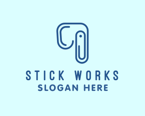 Elephant Paper Clip logo design