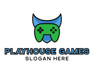 Shield Game Controller logo design