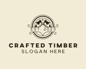 Axe Carpentry Woodwork logo design