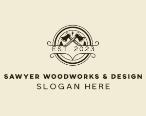 Axe Carpentry Woodwork logo design