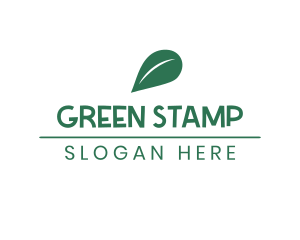 Green Leaf Wordmark logo design