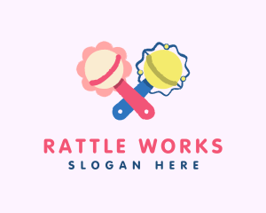 Children Rattle Toy logo design