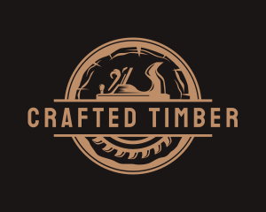 Wood Carpentry Tool logo design