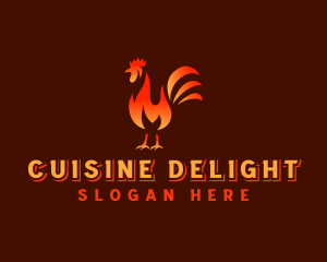 Chicken Flame Restaurant logo design