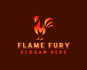 Chicken Flame Restaurant logo design