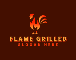 Chicken Flame Restaurant logo design