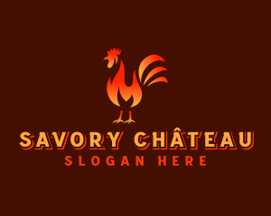 Chicken Flame Restaurant logo design