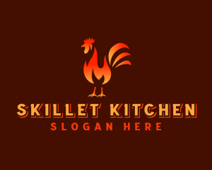 Chicken Flame Restaurant logo design