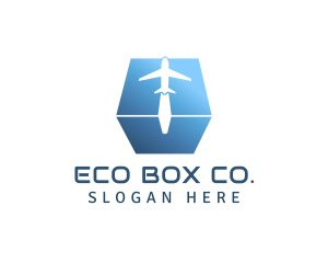 Airplane Box Shipping logo design