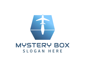 Airplane Box Shipping logo design