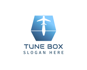 Airplane Box Shipping logo design