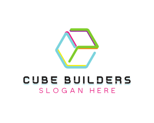 Multicolor Cube Toy logo design