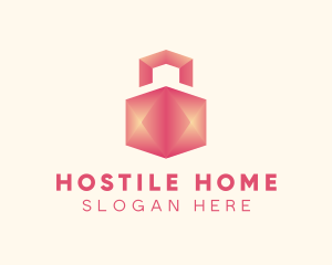 3D Home Package Delivery logo design