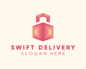 3D Home Package Delivery logo design