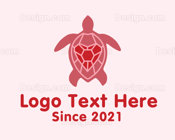 Heart Shell Turtle Logo