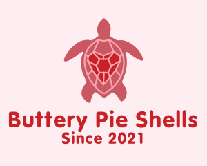 Heart Shell Turtle logo design