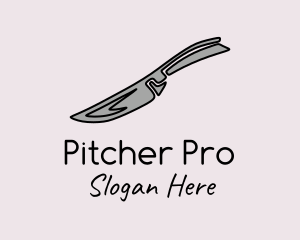 Gray Kitchen Knife  Logo