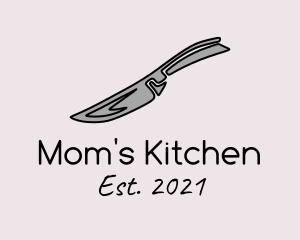 Gray Kitchen Knife  logo design