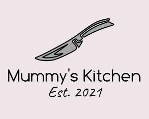 Gray Kitchen Knife  logo design