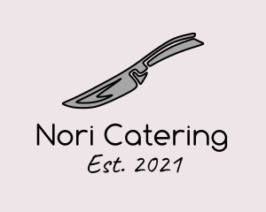 Gray Kitchen Knife  logo design