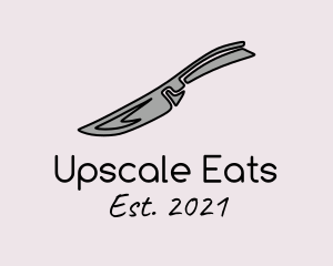 Gray Kitchen Knife  logo design