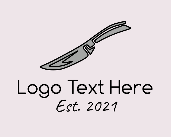 Knife logo example 3