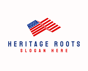 American Flag Heritage logo design