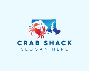 Maryland State Crab logo design