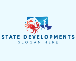 Maryland State Crab logo design