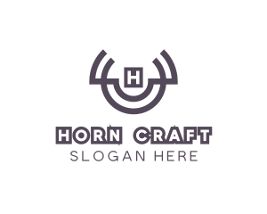 Cow Horns Symbol logo design