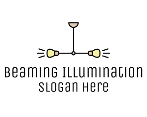 Symmetrical Lighting Fixture logo design