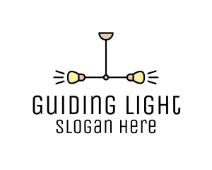 Symmetrical Lighting Fixture logo design