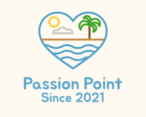 Minimalist Beach Heart logo