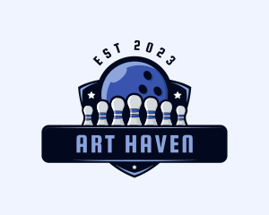 Bowling Varsity Team logo design