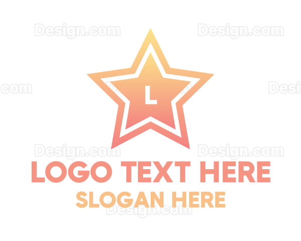 Pink Gradient Star Logo