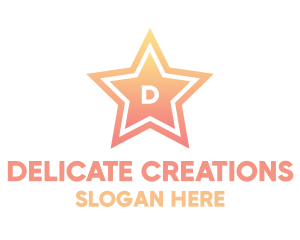 Pink Gradient Star logo design